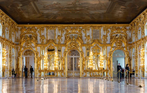 Obraz Wielkiej Sali Pałacu Katarzyny Pobliżu Petersburga — Zdjęcie stockowe