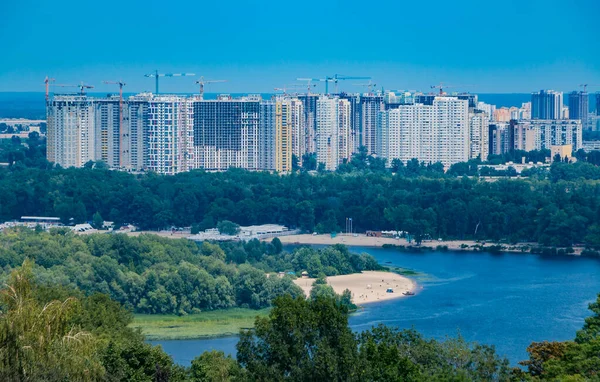 Una Imagen Los Complejos Viviendas Apartamentos Lado Este Kiev — Foto de Stock