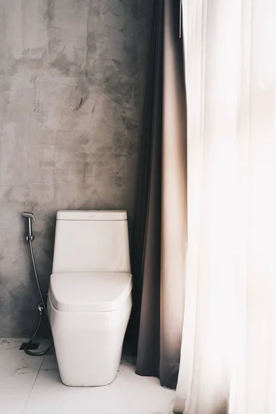 Modern Luxury Toilet Bathroom Interior Sunlight — Stock Photo, Image