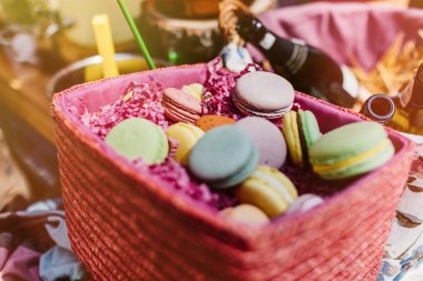 lezzetli kek macarons 