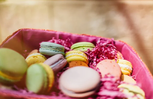 Leckere Kuchen-Macarons — Stockfoto