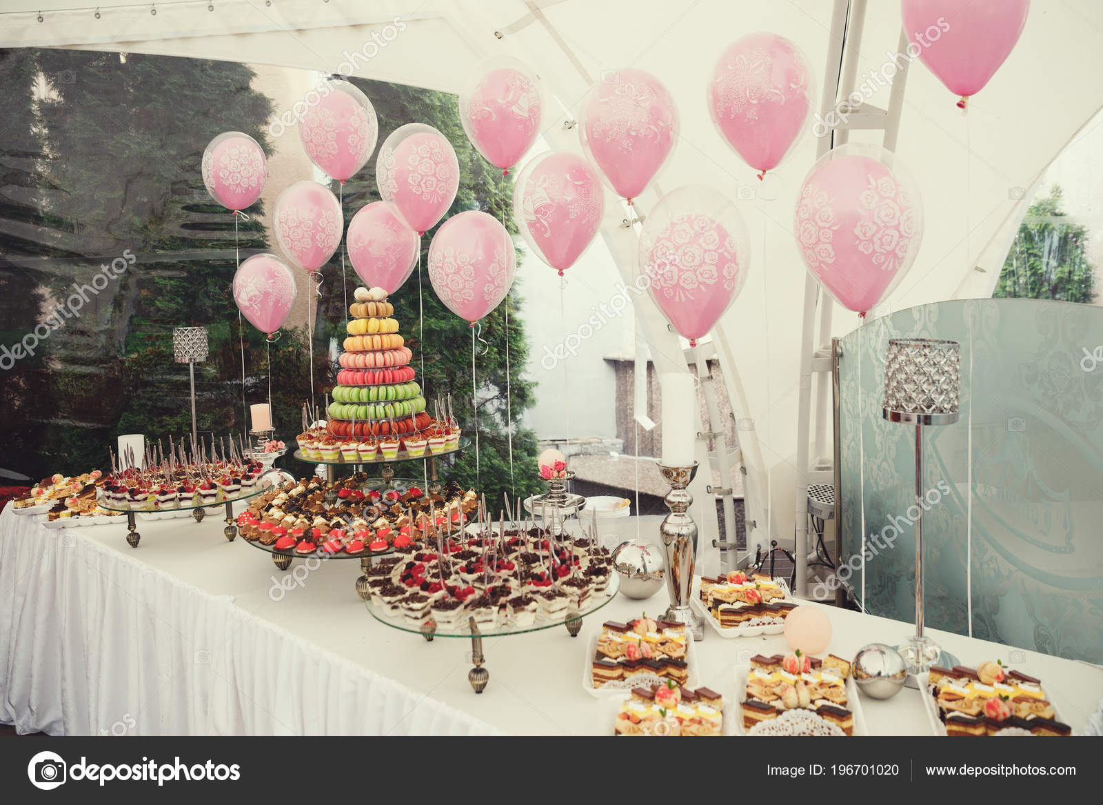 Delicious Wedding Reception Candy Bar Stock Photo C Vaksmanv101