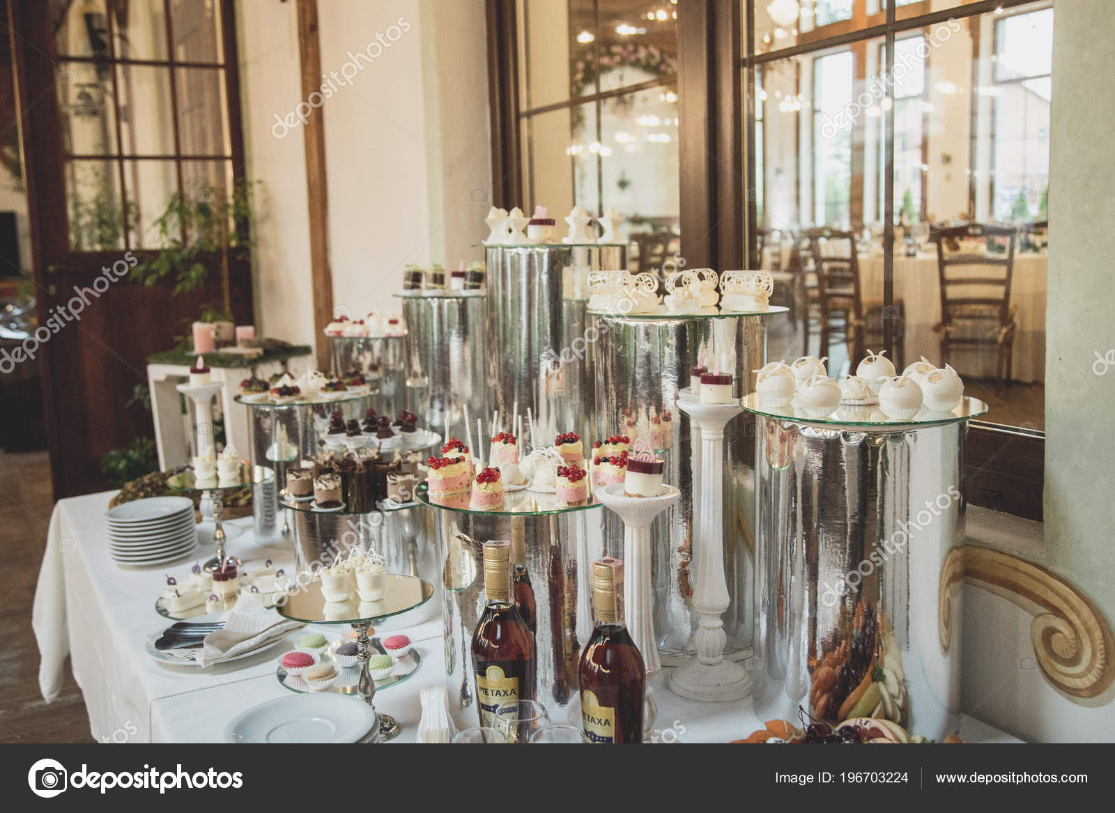 Delicious Wedding Reception Candy Bar Stock Photo C Vaksmanv101