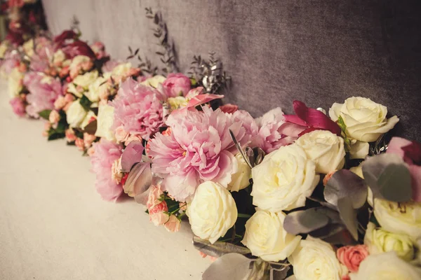 Esküvői Dekoráció Virágok Ünnepség — Stock Fotó
