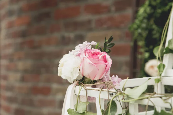 Decoração Casamento Com Flores Para Cerimônia — Fotografia de Stock