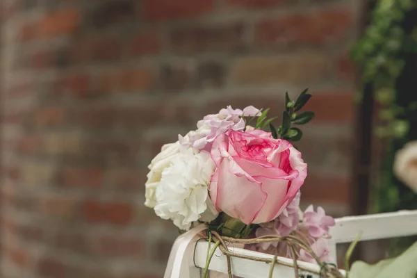 Decoração Casamento Com Flores Para Cerimônia — Fotografia de Stock