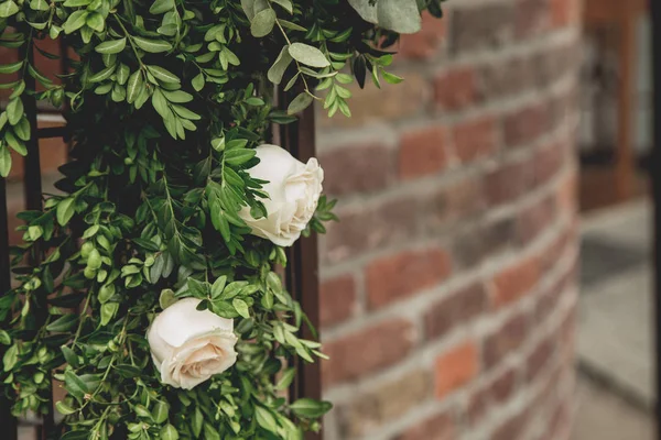 Decoração Casamento Com Flores Para Cerimônia — Fotografia de Stock