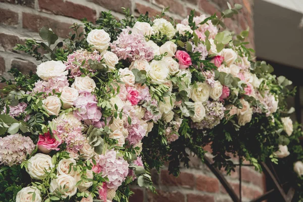 Decoração Casamento Com Flores Para Cerimônia — Fotografia de Stock