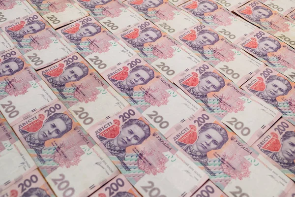 Hryvnias Ukrajinskými Peníze Národní Měna — Stock fotografie
