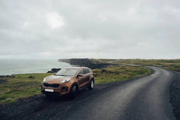 Piękne Krajobrazy Islandii Samochodu — Zdjęcie stockowe