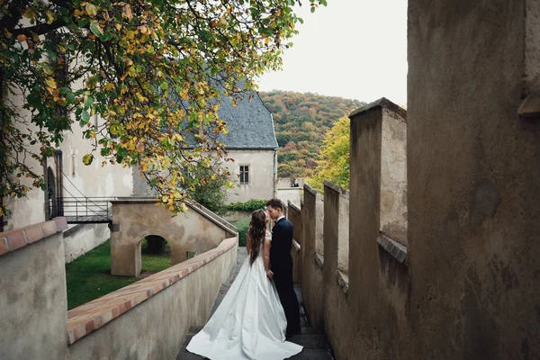 Mutlu Yeni Evli Çift Prag Balayı — Stok fotoğraf