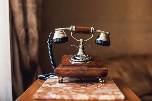 Telefone Retro Telefone Vintage Mesa — Fotografia de Stock