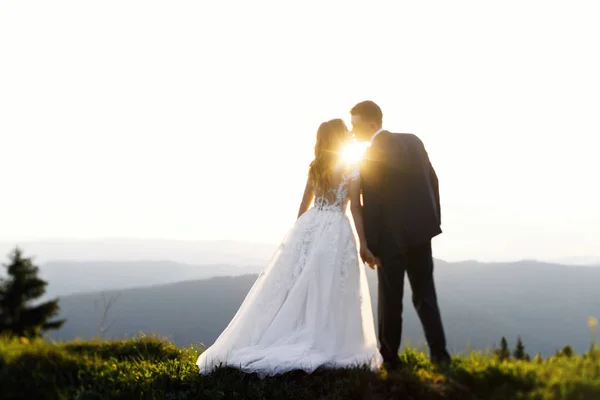 커플입니다 산에서 결혼식 — 스톡 사진