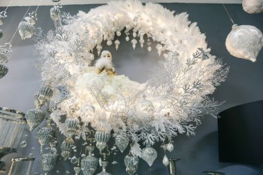 Noel ve mutlu yeni yıl dekorasyon. Noel arka plan w