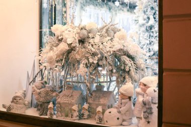 Noel ve mutlu yeni yıl dekorasyon. Noel arka plan w