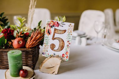 Tablo ayarı için bir olay parti veya Resepsiyon düğün. 