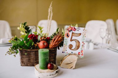 Tablo ayarı için bir olay parti veya Resepsiyon düğün. 