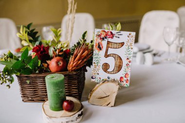 Tablo ayarı için bir olay parti veya Resepsiyon düğün. 