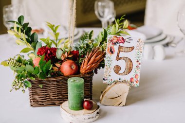 Tablo ayarı için bir olay parti veya Resepsiyon düğün. 