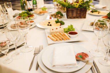 Tablo ayarı için bir olay parti veya Resepsiyon düğün. 