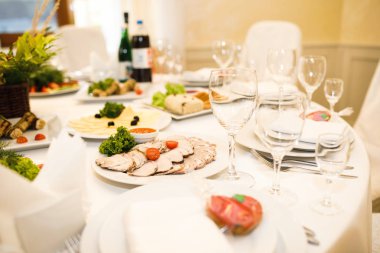 Tablo ayarı için bir olay parti veya Resepsiyon düğün. 