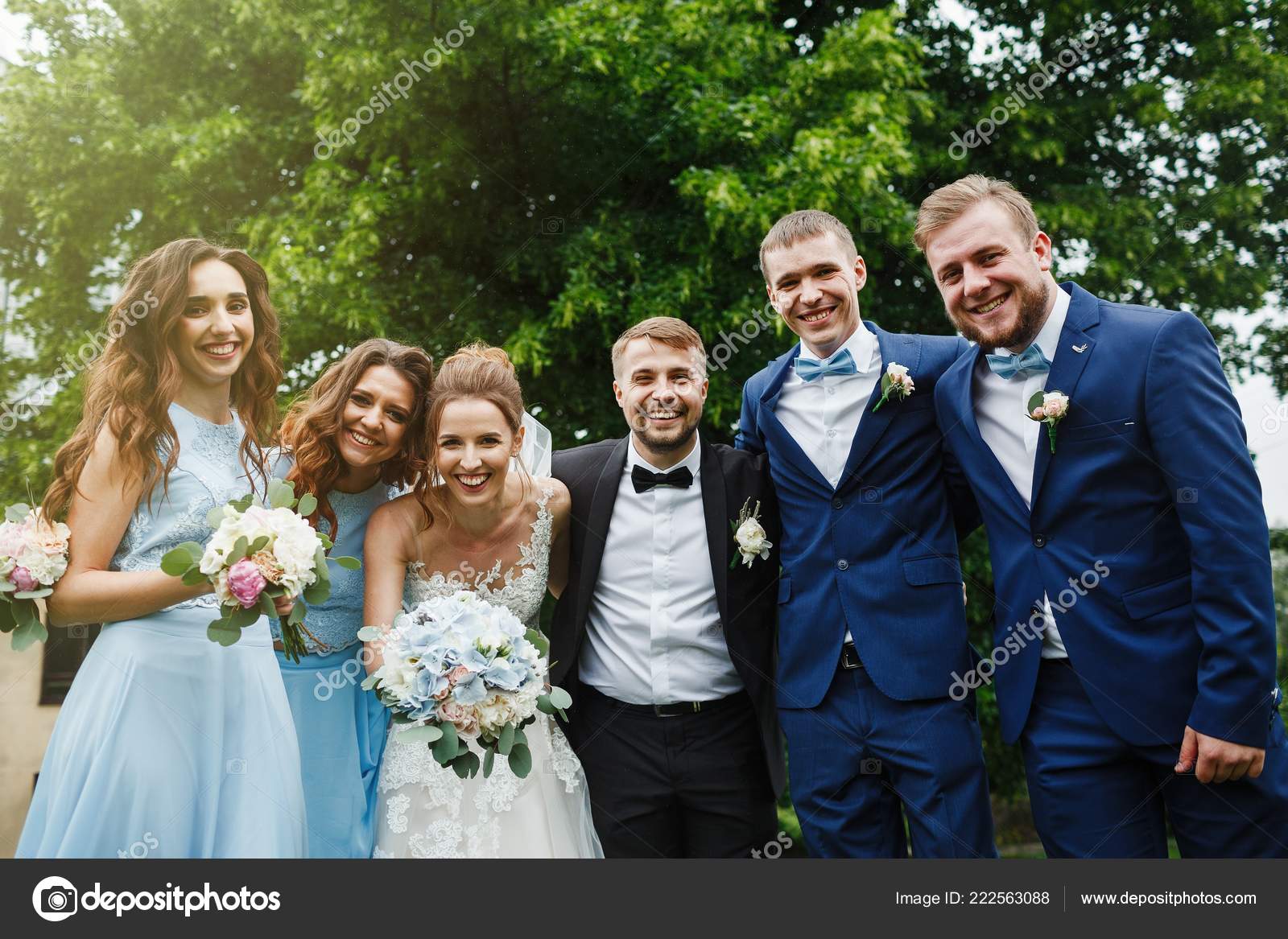 bride and groomsmen