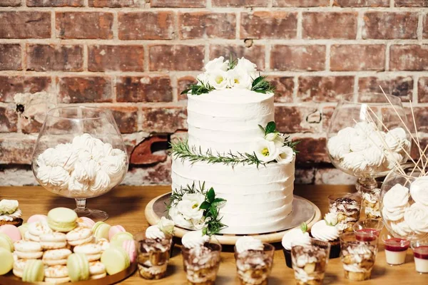 Delicious wedding reception candy bar