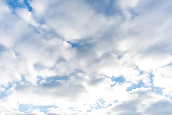 Blue Sky Background Tiny Clouds Clearing Day Good Weather Morning — Stock Photo, Image