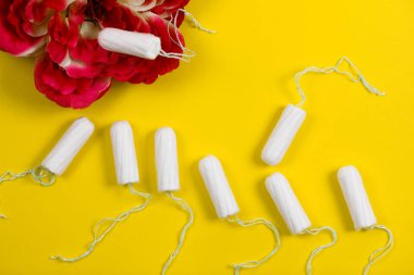 Pamuk tampon. Kadın konfor, hijyen ve koruma.