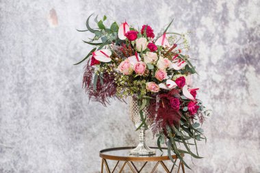 Yakın çekim. Güzel taze çiçekler Buket.