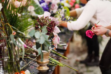 Çiçek kompozisyon. Çiçek arka plan. 