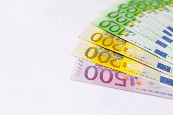 Euro Geld Euro Geldscheine Hintergrund Bargeld Euro — Stockfoto