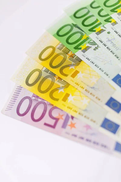 Pieniądze Euro Banknoty Pieniądze Tło Gotówki Euro — Zdjęcie stockowe