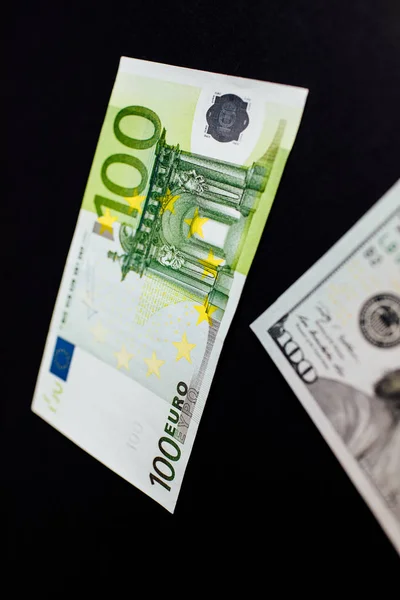 Argent Comptant Euro Dollars Américains Devise — Photo