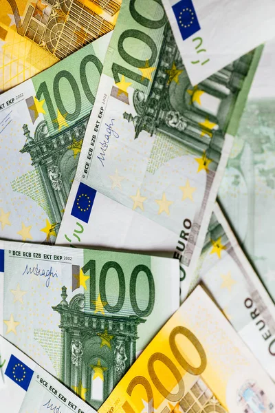 Грошові Готівки Євро Валюта Американських Доларів — стокове фото