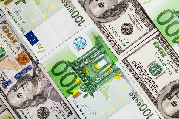 Денежные Средства Евро Американская Валюта — стоковое фото