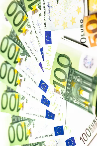 Dinheiro Dinheiro Euro Dólares Americanos — Fotografia de Stock