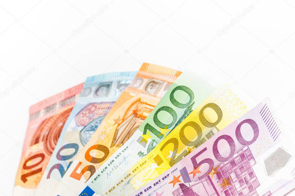 Money cash, euro and american  dollars currency.