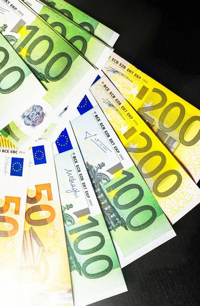 Argent Comptant Euro Dollars Américains Devise — Photo