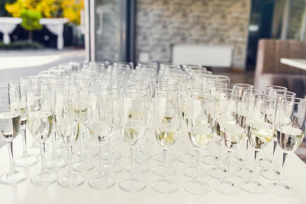 Glasses Champagne New Year Celebration Champagne — Stock Photo, Image