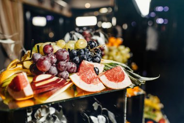 Kutlama masa, Ziyafet tablo çikolata ile.