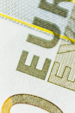 Euro para kapatın. farklı euro banknot. Euro nakit arka plan.