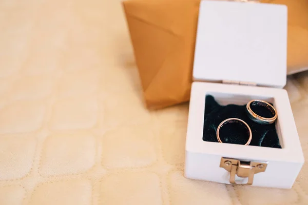 Elegantes Anillos Boda Fondo — Foto de Stock