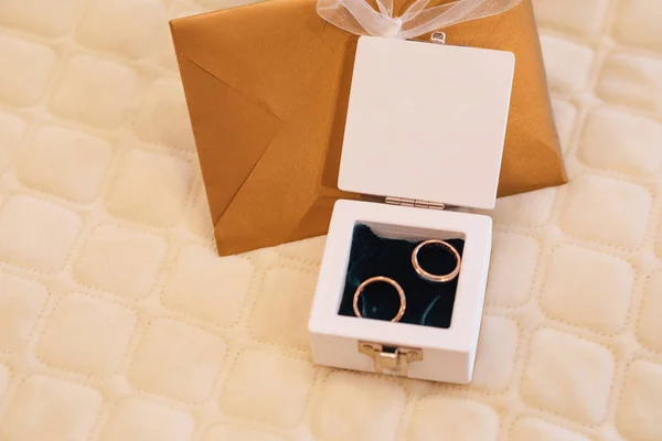 Elegantes Anillos Boda Fondo — Foto de Stock