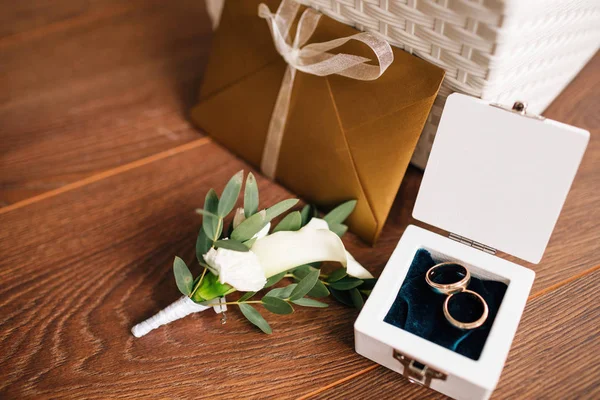 Elegantes Anillos Boda Fondo — Foto de Stock