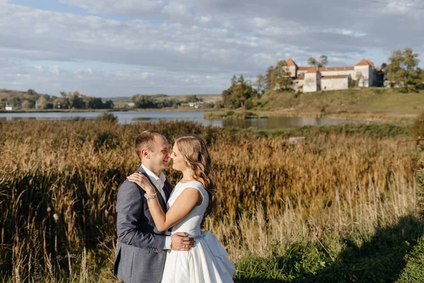 Sposo Sposo Giorno Del Matrimonio Matrimonio Bella Sposa Sposo Elegante — Foto Stock