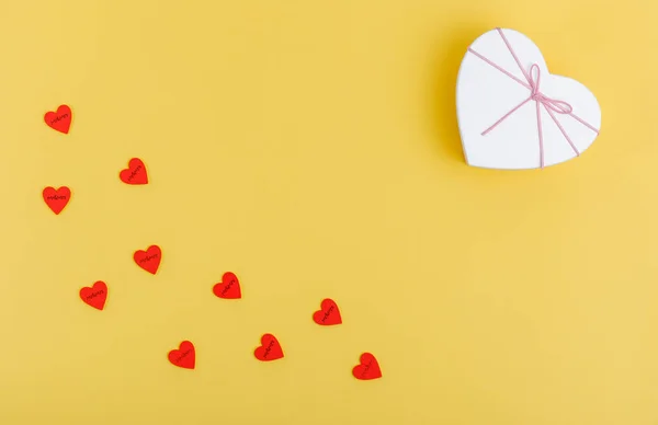 Valentine Day Background Valentines Day Concept Love Valentine Hearts Gift — Stock Photo, Image