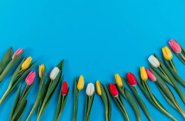 Valentinstag Konzept Valentinstag Tulpen Urlaubs Grußkarte Zum Valentinstag Frauentag Muttertag — Stockfoto