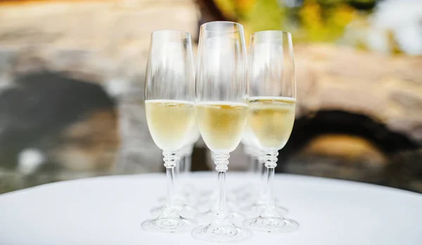 Şampanya Arka Plan Şampanya Ile Kutlama — Stok fotoğraf