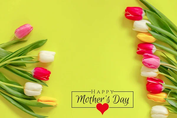 Mother\'s day holiday. Women\'s day poster or banner . International Women\'s Day on 8 March design. Tulips Flowers on background.